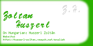 zoltan huszerl business card