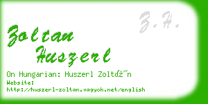 zoltan huszerl business card